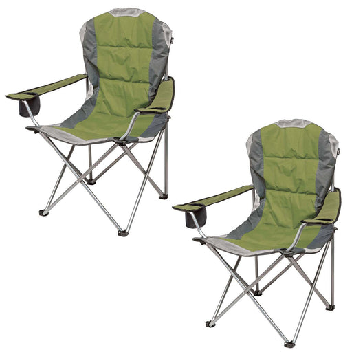 Green Berkley Padded Chair High Back Relaxer Indigo - Camping Pack of 2
