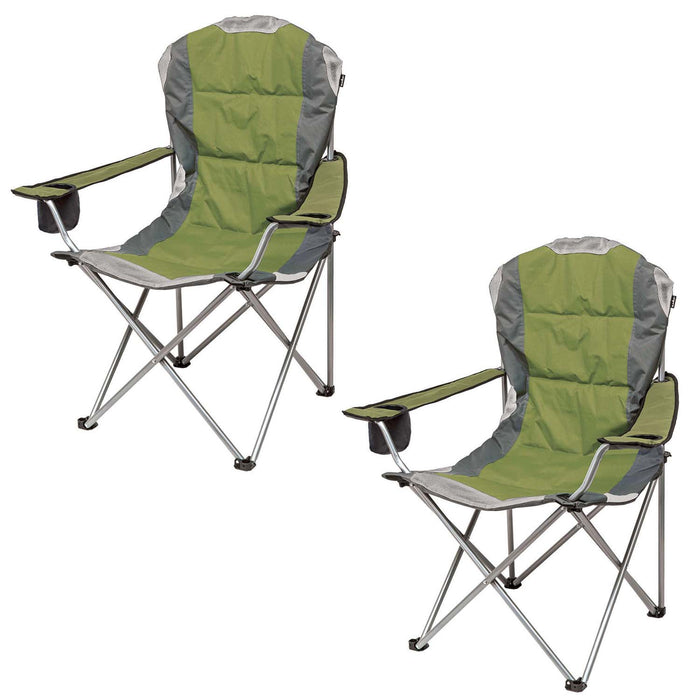 Green Berkley Padded Chair High Back Relaxer Indigo - Camping Pack of 2