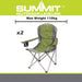 Green Berkley Padded Chair High Back Relaxer Indigo - Camping Pack of 2