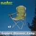 Green Berkley Padded Chair with Carry Bag Indigo - Pack of 2