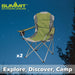 Green Berkley Padded Chair High Back Relaxer Indigo - Camping Pack of 2