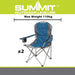 Blue Berkley Padded Chair High Back Relaxer Indigo - Camping Pack of 2
