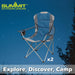Blue Berkley Padded Chair High Back Relaxer Indigo - Camping Pack of 2