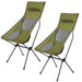 Folding Outdoor Chair Green, Pack Away Easy, Durable Pack of 2