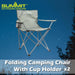Folding Camping Chair with Carry Bag & Cup Holder 51cm x 81cm 2 Pack