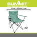 Folding Camping Chair With Cup Holder Pack Away 51cm x 81cm Green Pack of 2