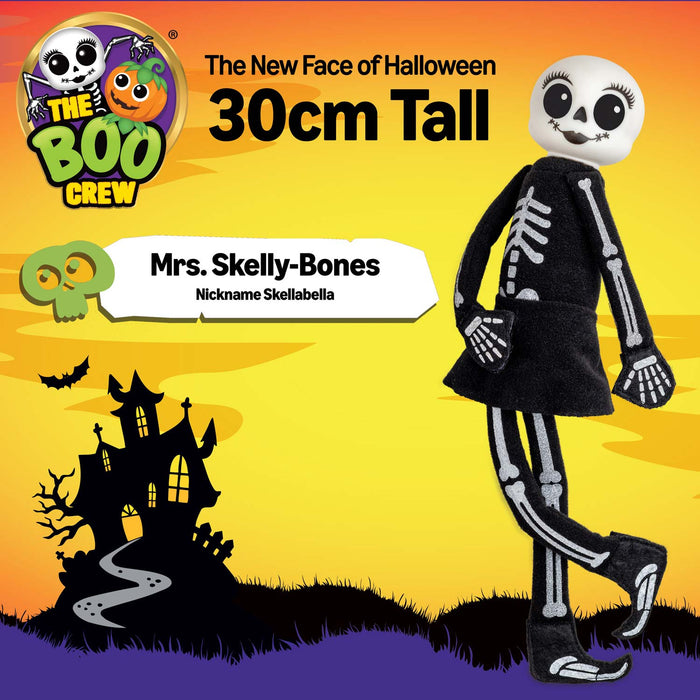 The Boo Crew Mrs. Skelly-Bones Halloween Doll 30cm Plush Figure