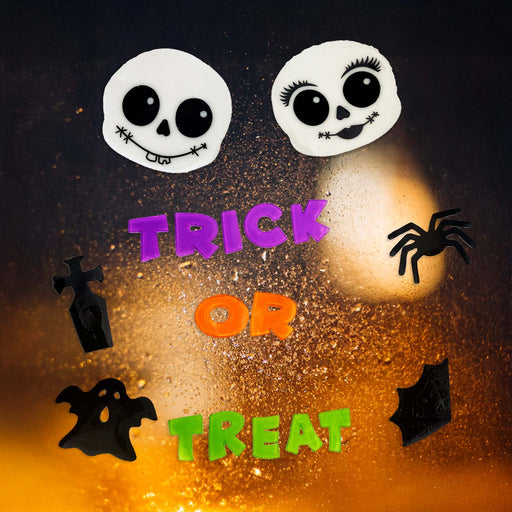 The Boo Crew Halloween Gel Window Stickers Skeleton Wall Decoration