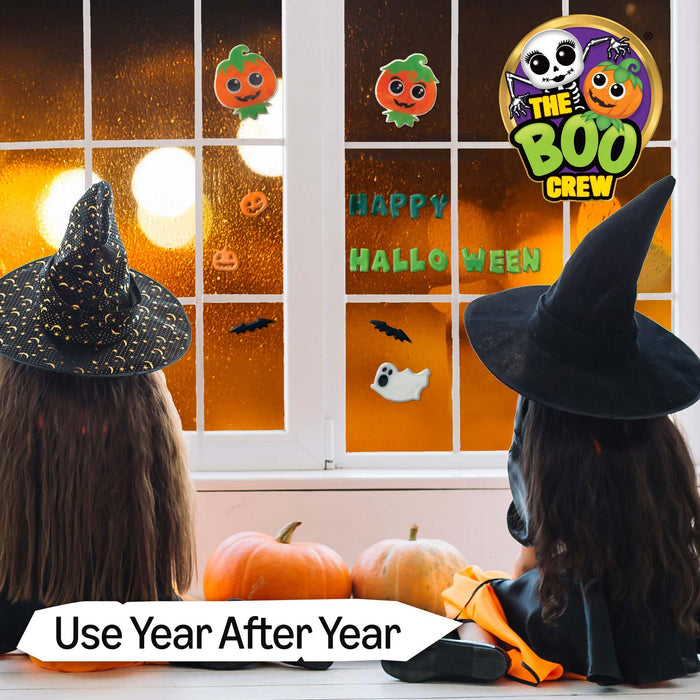 The Boo Crew Halloween Gel Window Stickers Pumpkin Wall Decoration