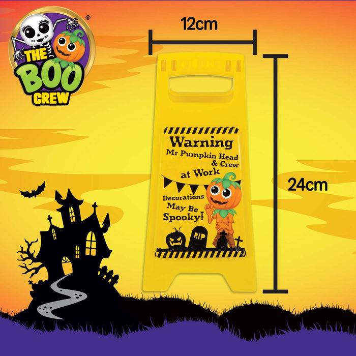 The Boo Crew Halloween Decorations Warning Sign, May Be Spooky Décor