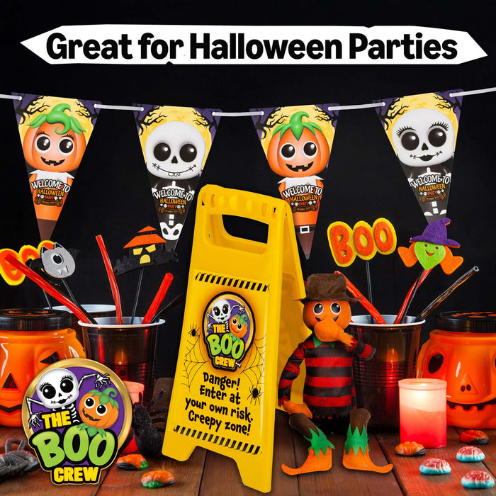 The Boo Crew Halloween Decorations Warning Sign, Enter at Own Risk