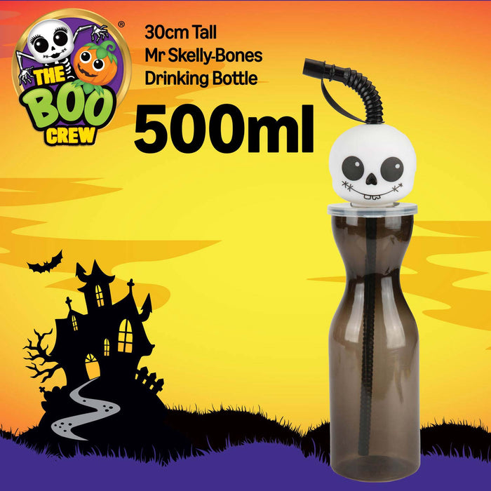 The Boo Crew Halloween Drinking Bottle Water Container Skull 500ml