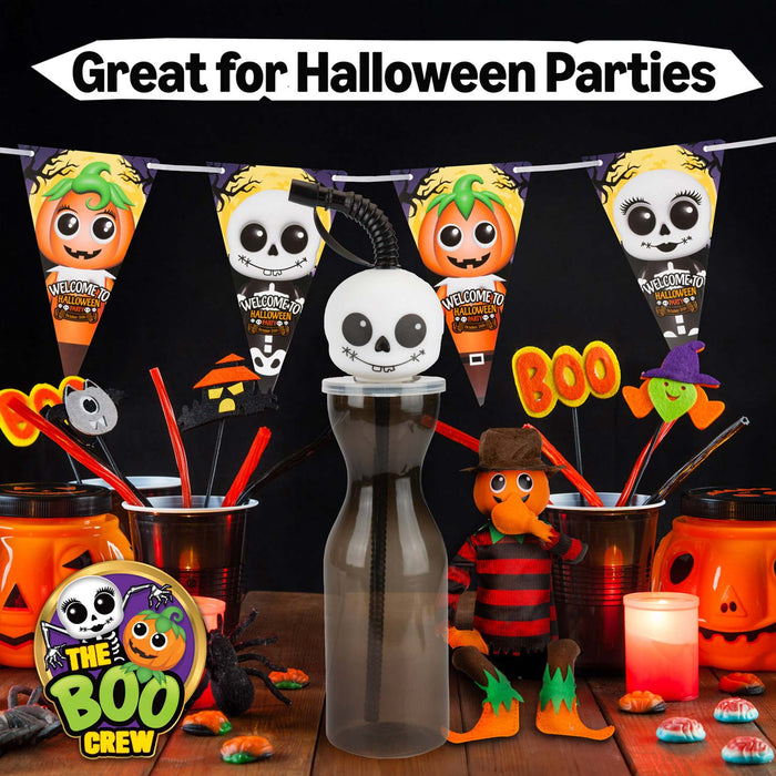 The Boo Crew Halloween Drinking Bottle Water Container Skull 500ml