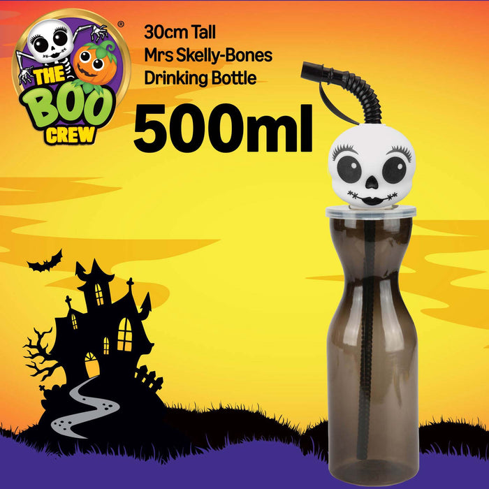 The Boo Crew Halloween Drinking Bottle Water Container Skull 500ml