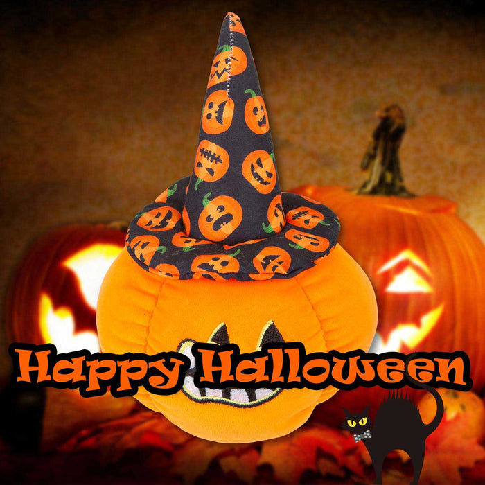 Pumpkin Soft Toy Witches Hat Halloween 23cm x 16cm Black X 1