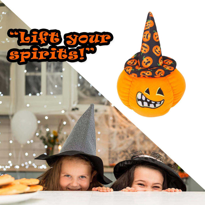Pumpkin Soft Toy Witches Hat Halloween 23cm x 16cm Black X 1