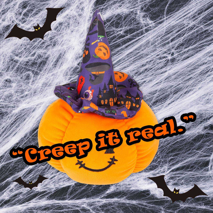 Pumpkin Soft Toy Witches Hat Halloween 23cm x 16cm Purple X 1
