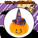 Pumpkin Soft Toy Witches Hat Halloween 23cm x 16cm Purple X 1
