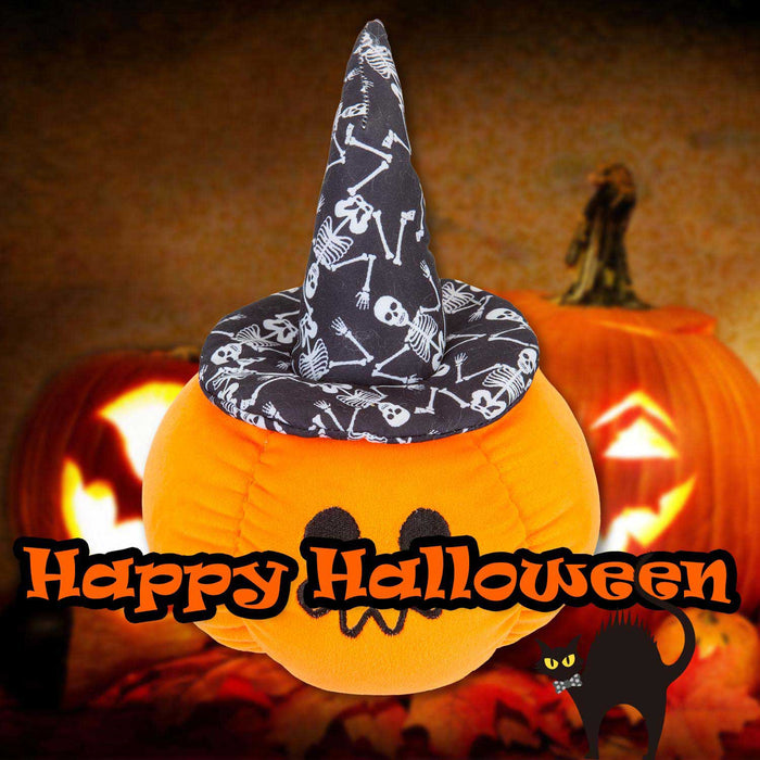 Pumpkin Soft Toy Witches Hat Halloween 23cm x 16cm Black X 1