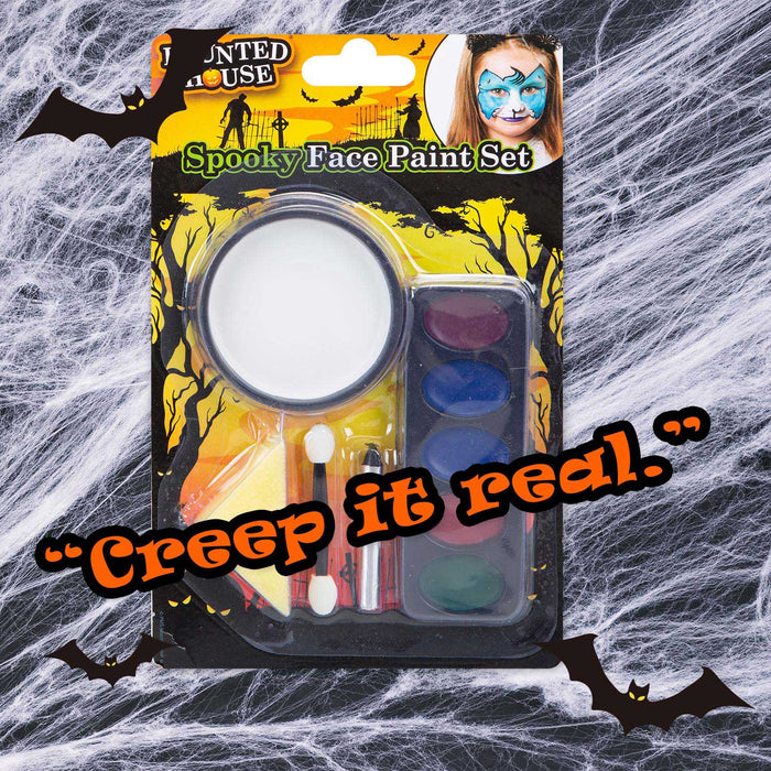 White Face Paint Set Halloween Decoration 21cm x 13cm White X 1