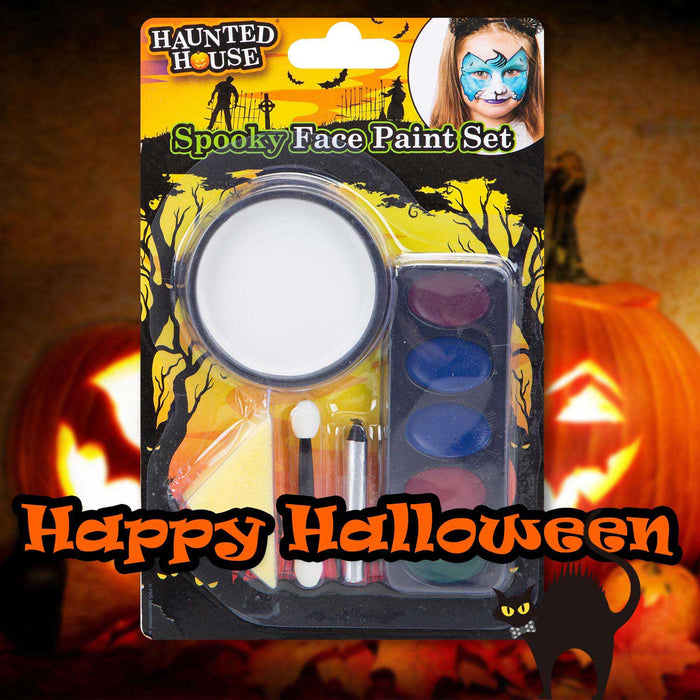 White Face Paint Set Halloween Decoration 21cm x 13cm White X 1