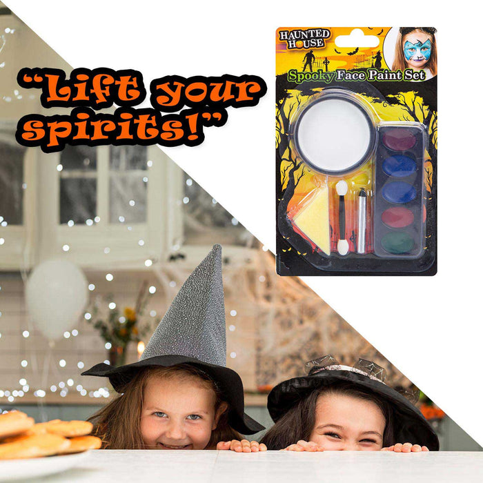 White Face Paint Set Halloween Decoration 21cm x 13cm White X 1