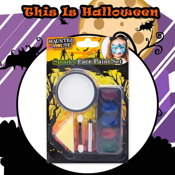 White Face Paint Set Halloween Decoration 21cm x 13cm White X 1