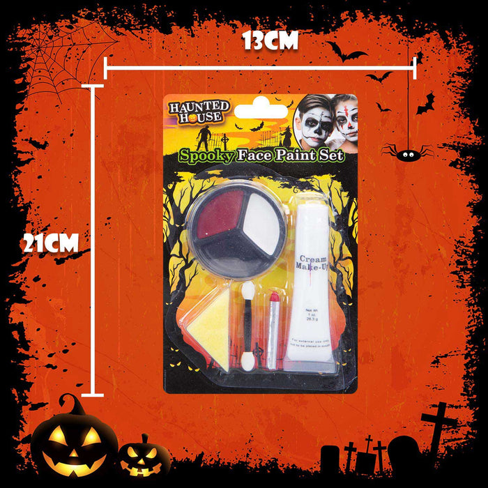 Halloween Face Paint Set Fancy Dress 21cm x 13cm Red White Black X 1