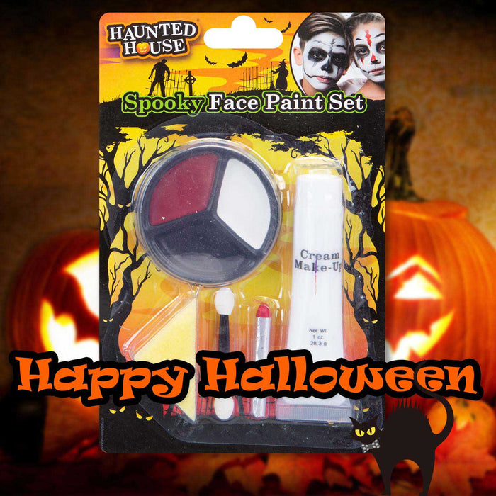 Halloween Face Paint Set Fancy Dress 21cm x 13cm Red White Black X 1