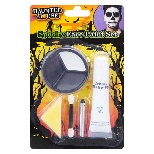 Halloween Face Paint Set Fancy Dress 21cm x 13cm Red Grey Black X 1