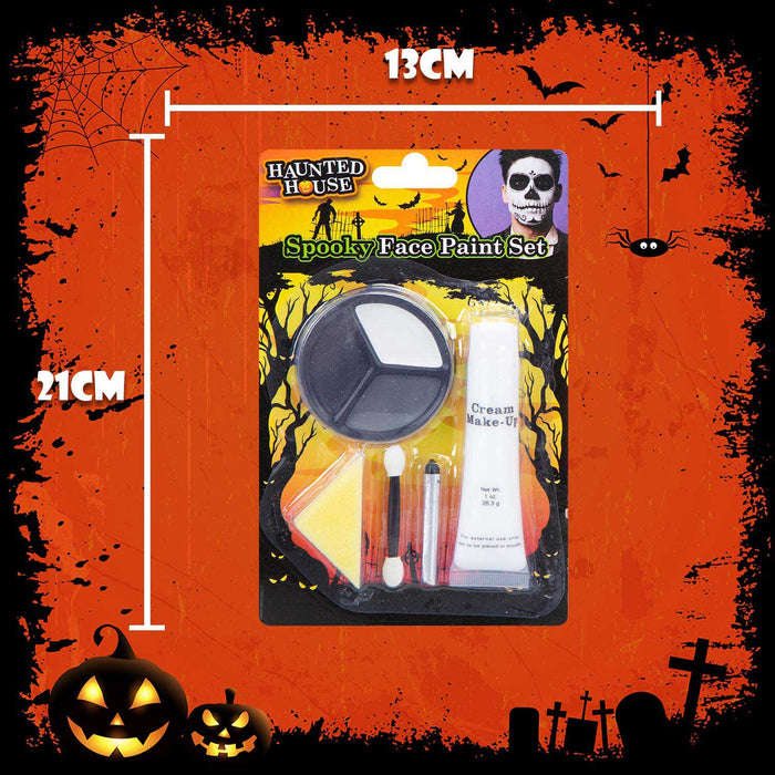 Halloween Face Paint Set Fancy Dress 21cm x 13cm Red Grey Black X 1