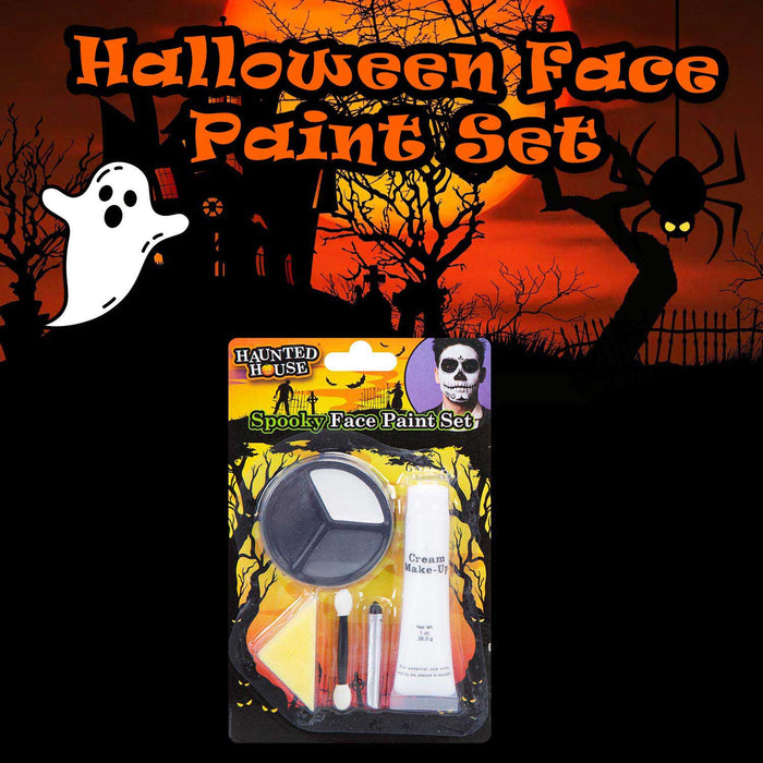 Halloween Face Paint Set Fancy Dress 21cm x 13cm Red Grey Black X 1