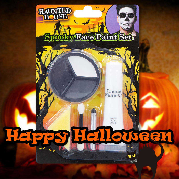 Halloween Face Paint Set Fancy Dress 21cm x 13cm Red Grey Black X 1