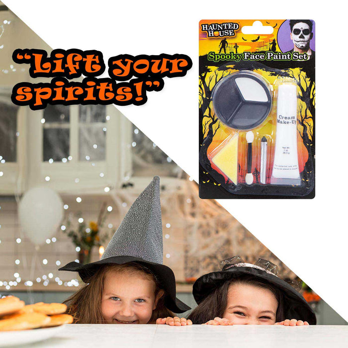 Halloween Face Paint Set Fancy Dress 21cm x 13cm Red Grey Black X 1