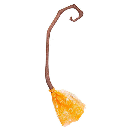 Crooked Witches Broom Halloween Fancy Dress 88cm x 20cm Orange X 1