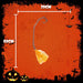 Crooked Witches Broom Halloween Fancy Dress 88cm x 20cm Orange X 1