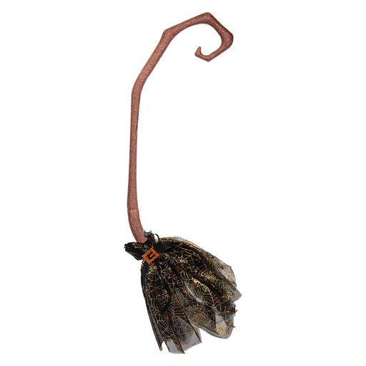 Crooked Witches Broom Halloween Fancy Dress 88cm x 20cm Black X 1