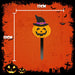Pumpkin Stake Sign Halloween Decoration 18cm x 13cm Orange X 1