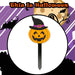 Pumpkin Stake Sign Halloween Decoration 18cm x 13cm Orange X 1