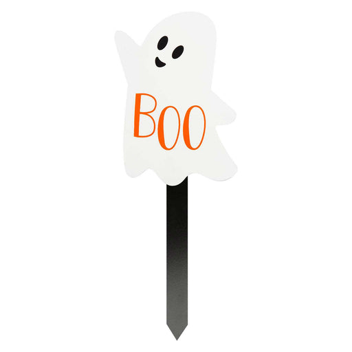 Ghost Stake Sign Halloween Decoration 18cm x 13cm White X 1