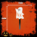 Ghost Stake Sign Halloween Decoration 18cm x 13cm White X 1