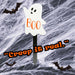 Ghost Stake Sign Halloween Decoration 18cm x 13cm White X 1
