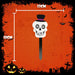 Skeleton Stake Sign Halloween Decoration 18cm x 13cm White X 1