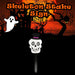 Skeleton Stake Sign Halloween Decoration 18cm x 13cm White X 1