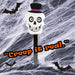 Skeleton Stake Sign Halloween Decoration 18cm x 13cm White X 1