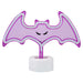 Neon Bat Table Light Halloween Decoration 20cm x 26cm Purple X 1