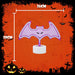 Neon Bat Table Light Halloween Decoration 20cm x 26cm Purple X 1