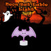 Neon Bat Table Light Halloween Decoration 20cm x 26cm Purple X 1