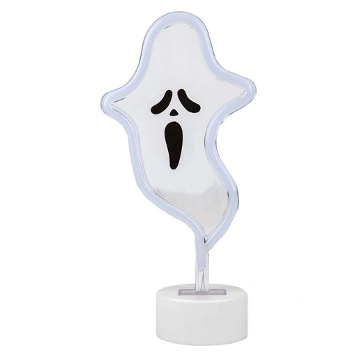 Neon Ghost Table Light Halloween Decoration 20cm x 26cm White X 1