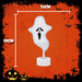 Neon Ghost Table Light Halloween Decoration 20cm x 26cm White X 1